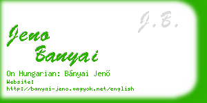 jeno banyai business card